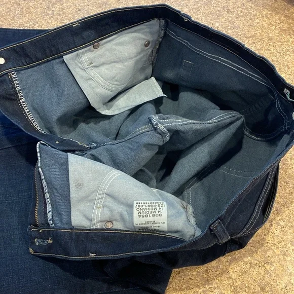 Lee Relaxed Straight Leg At The Waist 14 Medium Blue Jeans (Altered/Hemmed) - Picture 9 of 16